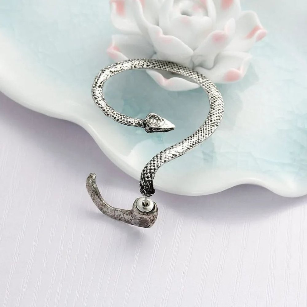 New Fashion Ear Cuff Wrap Earrings Jackets On Set For Left Ear Snake silver